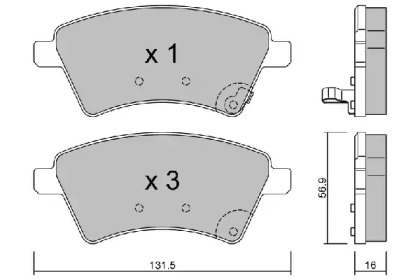 Дисковой тормозной механизм AISIN для SUZUKI SX4 (EY, GY) 1.6 VVT 4x4 (RW 416)